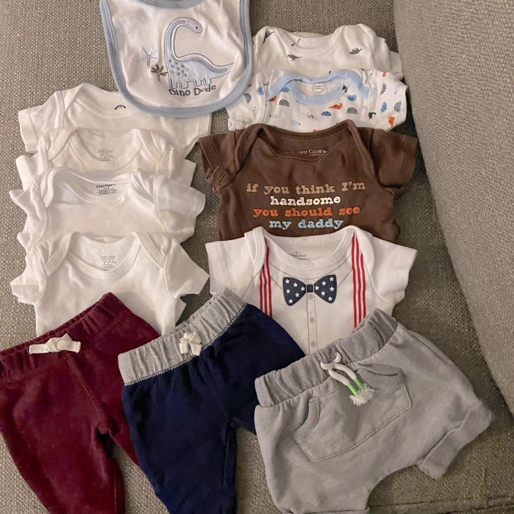 Lot of Newborn boy clothes.